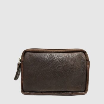 Pochette en cuir double compartiment – h.u.n.t