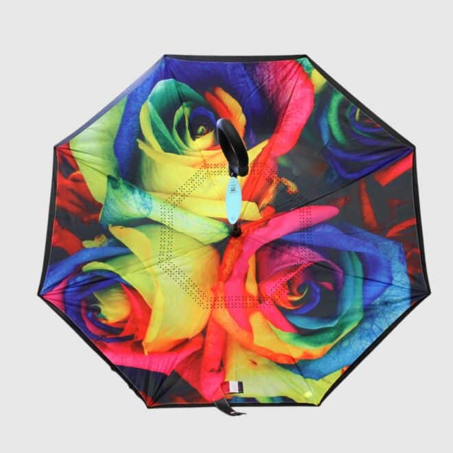 Parapluie long réversible 2 toiles avec imprimé - MAT